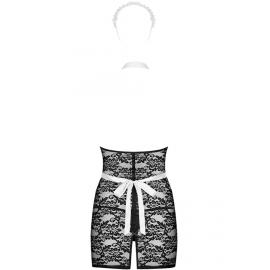 Костюм Obsessive Servgirl costume (Чорно-білий, L/XL) - 4