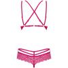 Комплект Obsessive 860-SET-5 set (Малиновий, L/XL)