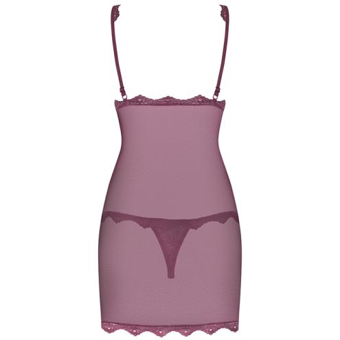 Комплект Obsessive Emperita chemise (Тауп, S/M)