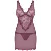 Комплект Obsessive Emperita chemise (Тауп, S/M)
