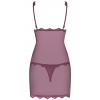 Комплект Obsessive Emperita chemise (Тауп, S/M)