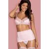 Комплект Obsessive Girlly set (Біло-рожевий, L/XL)