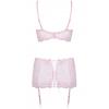 Комплект Obsessive Girlly set (Біло-рожевий, L/XL)