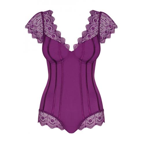 Боді Obsessive Moketta (Фіолетовий, L/XL)