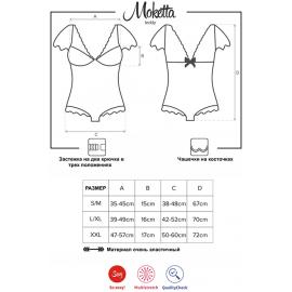 Боди Obsessive Moketta (Фиолетовый, L/XL) - 5
