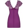 Комплект Obsessive Moketta chemise (Фіолетовий, L/XL)