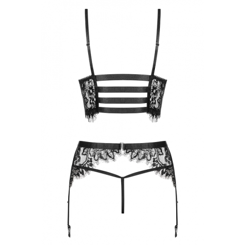 Комплект Obsessive Lashy set (Чорний, L/XL)