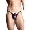 Мужские стринги SoftLine с декоративным мотивом, черные, S/L