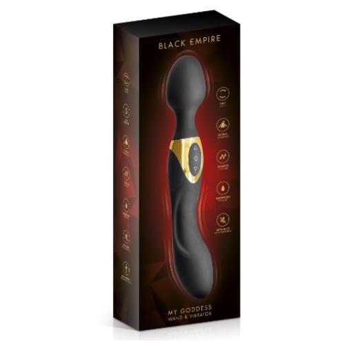 Силиконовый вибромассажер WAND VIBRO MY GODDESS BLACK EMP