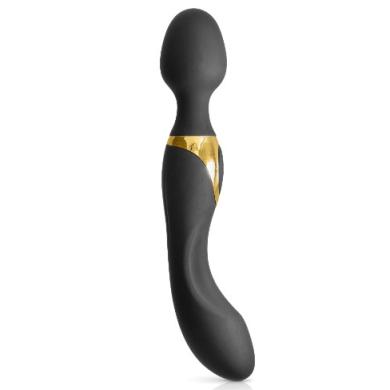 Силиконовый вибромассажер WAND VIBRO MY GODDESS BLACK EMP