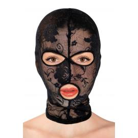 Фетишная кружевная маска от Fetish Tentation Cagoule en resille a motifs - 1