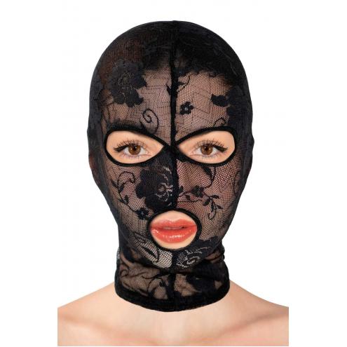 Фетишна мереживна маска від Fetish Tentation Cagoule en resille a motifs