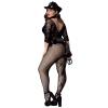 Еротичний комбінезон сітка BLACK POLICE OUTFIT XL/XXL (Size: XL/XXL)