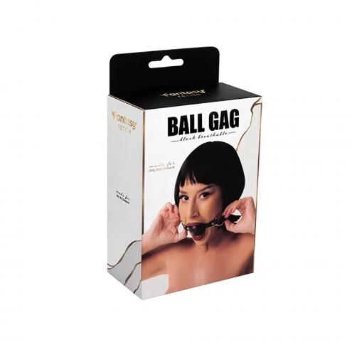 Кляп Black breathable ball gag with adjustablestrap