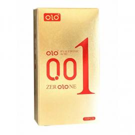 Презервативы Olo Foil 0.01 Gold, ультратонкие, с точками и ребрами, гиалуроновая смазка, 10 шт - 1