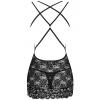 Комплект Obsessive 860-CHE-1 chemise (Чорний, M/L)