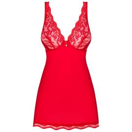 Комплект Obsessive Luvae babydoll (Червоний, S/M) - 2