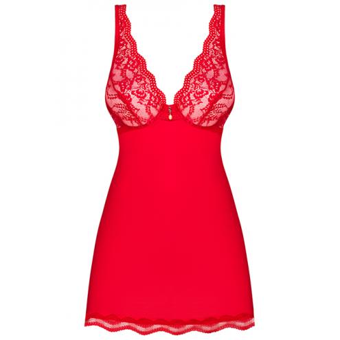 Комплект Obsessive Luvae babydoll (Червоний, L/XL)