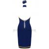 Костюм Obsessive Stewardess uniform (Синьо-біло-золотий, M/L)