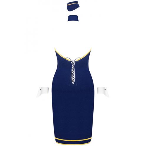Костюм Obsessive Stewardess uniform (Синьо-біло-золотий, M/L)