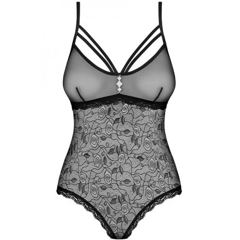 Боді Obsessive 818-TED-1 (Чорний, S/M)