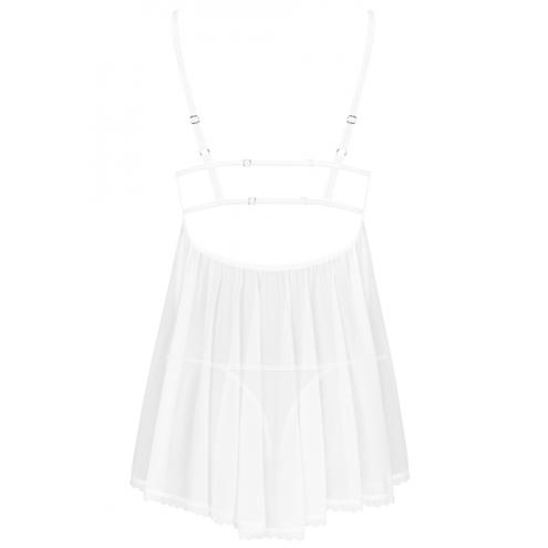 Комплект Obsessive Heavenlly babydoll (Белый, XS/S)