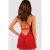 Комплект Obsessive Lacelove babydoll (Червоний, XS/S)