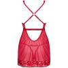 Комплект Obsessive Lacelove babydoll (Червоний, XS/S)