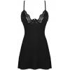 Комплект Obsessive Bellastia chemise (Чорний, XS/S)