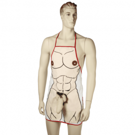 Кухонный фартук с плюшевым пенисом Sexy Apron Male Body With Plush Penis - 3