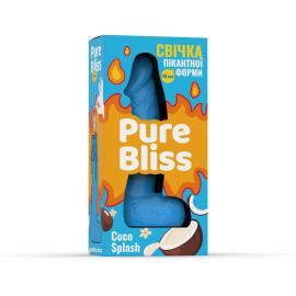 Свеча член Pure Bliss Coco Splash Blue, 15 см - 6