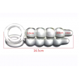 Анальний стимулятор буси зі скла прозорий - 2