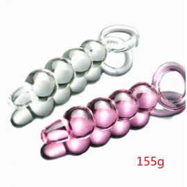 Анальний стимулятор буси зі скла прозорий - 4