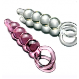 Анальний стимулятор буси зі скла прозорий - 3