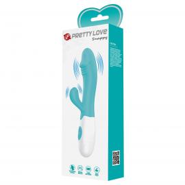 Вібратор з кліторальною стимуляцією Pretty Love Snappy light blue - 4