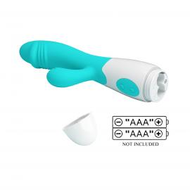 Вібратор з кліторальною стимуляцією Pretty Love Snappy light blue - 2