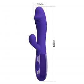 Вібратор з кліторальною стимуляцією Pretty Love Snappy Youth, 30 vibration functions - 4