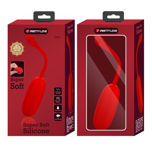 Віброяйце PRETTY LOVE JULIUS EGG Red 12 function vibrations