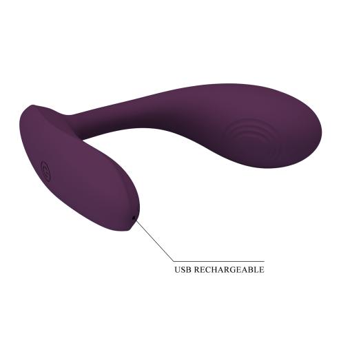 Вибратор PRETTY LOVE Baird Purple, 12 vibration functions Mobile APP Long-distance Control