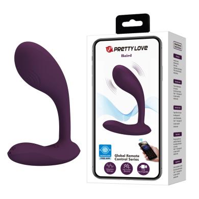 Вібратор PRETTY LOVE Baird Purple, 12 vibration функцій Mobile APP Long-distance Control