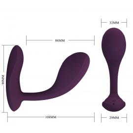 Вібратор PRETTY LOVE Baird Purple, 12 vibration функцій Mobile APP Long-distance Control - 3