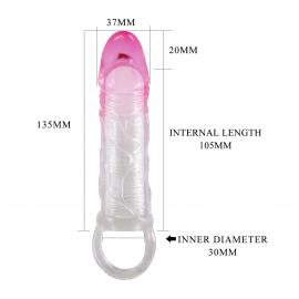 Насадка на пеніс PRETTY LOVE Odes, 17,5 cm, PENIS SLEEVE - 4