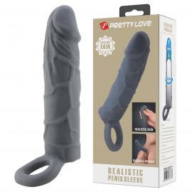 Насадка на пенис PRETTY LOVE Realistic Penis Sleeve, TPR - 1