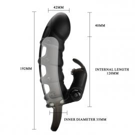 Насадка на пеніс з вібро PRETTY LOVE -Cuper PENIS SLEEVE, 10 vibration functions - 3