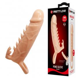 Насадка на пенис Pretty Love Penis Sleeve Emmitt, телесная - 1