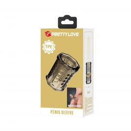 Насадка на пенис Pretty Love Penis Sleeve Ronael, серая - 7