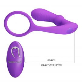 Массажер простаты PRETTY LOVE Warren Purple 12 vibration functions 12 pulse wave settings - 8