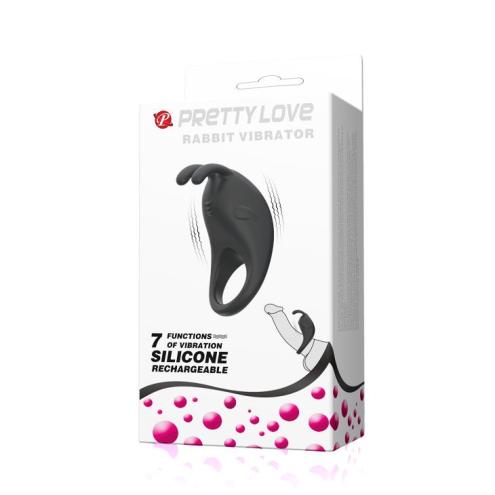 Ерекційне кільце PRETTY LOVE RABBIT VIBRATOR 7 functions, USB