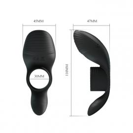 Ерекційне вібро-кільце PRETTY LOVE - Vibration Penis Sleeve 7 FUNCTIONS BLACK - 2