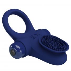 Віброкільце для члена Pretty Love Vibrant Penis Ring II, синє - 8